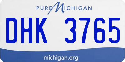 MI license plate DHK3765