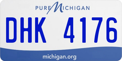 MI license plate DHK4176