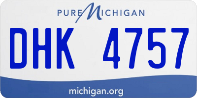 MI license plate DHK4757