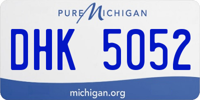 MI license plate DHK5052