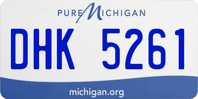 MI license plate DHK5261