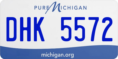 MI license plate DHK5572