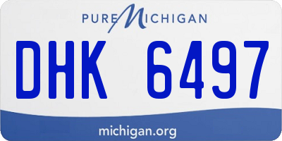 MI license plate DHK6497