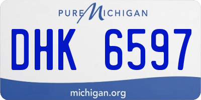 MI license plate DHK6597