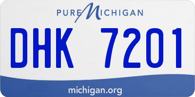 MI license plate DHK7201