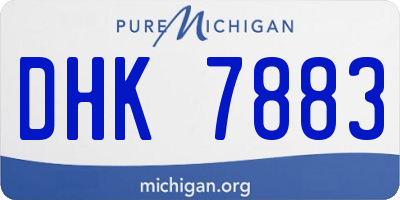 MI license plate DHK7883
