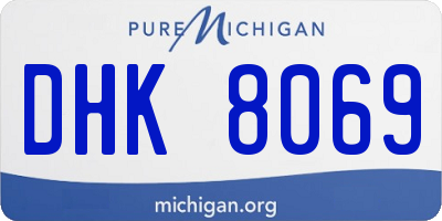 MI license plate DHK8069