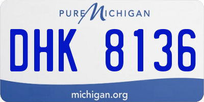 MI license plate DHK8136