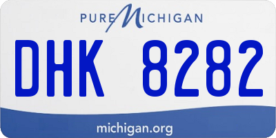 MI license plate DHK8282