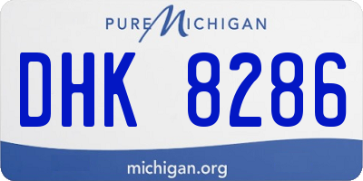 MI license plate DHK8286