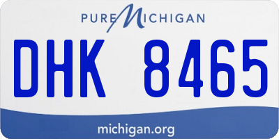 MI license plate DHK8465