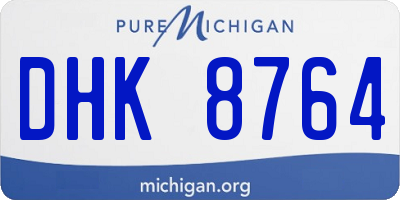 MI license plate DHK8764