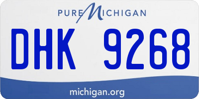 MI license plate DHK9268