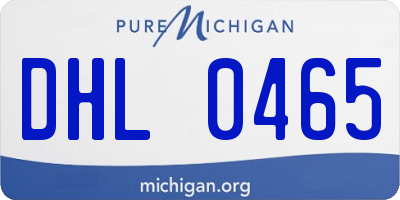 MI license plate DHL0465