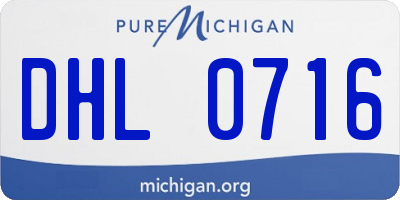 MI license plate DHL0716