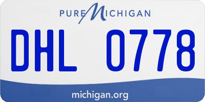 MI license plate DHL0778