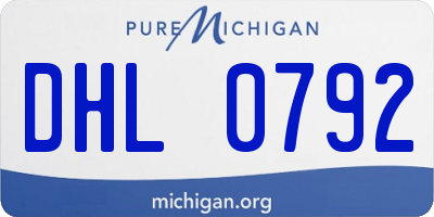 MI license plate DHL0792