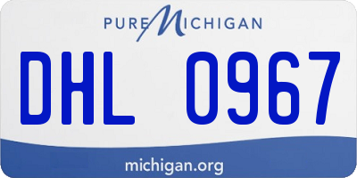 MI license plate DHL0967