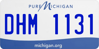 MI license plate DHM1131