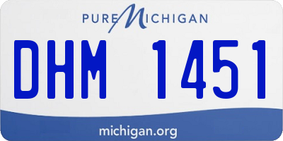 MI license plate DHM1451