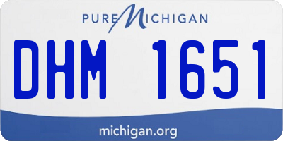 MI license plate DHM1651