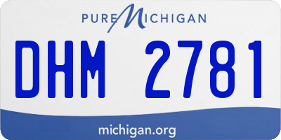MI license plate DHM2781