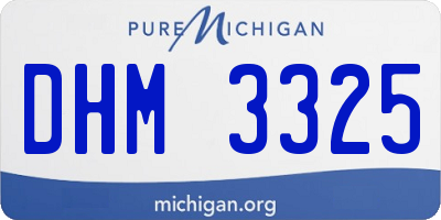 MI license plate DHM3325