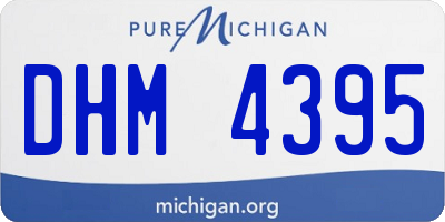 MI license plate DHM4395