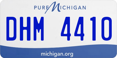MI license plate DHM4410