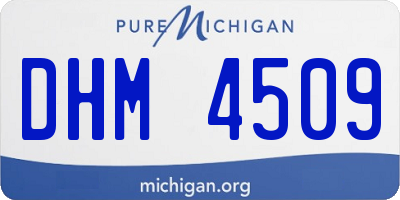 MI license plate DHM4509
