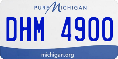 MI license plate DHM4900