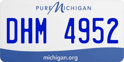 MI license plate DHM4952