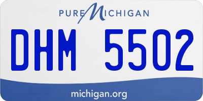 MI license plate DHM5502