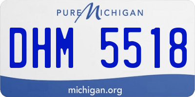 MI license plate DHM5518