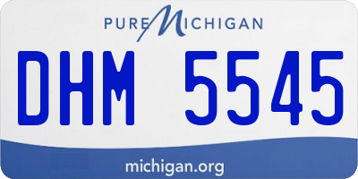 MI license plate DHM5545