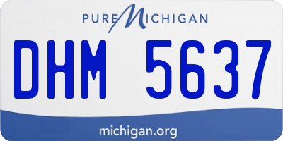 MI license plate DHM5637