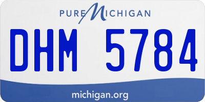 MI license plate DHM5784