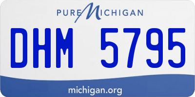 MI license plate DHM5795