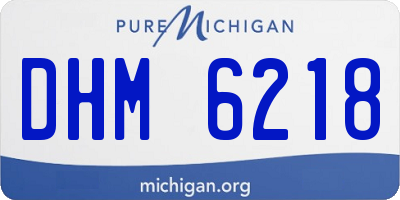MI license plate DHM6218
