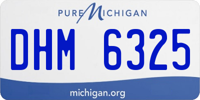 MI license plate DHM6325