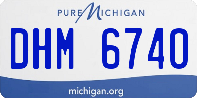 MI license plate DHM6740