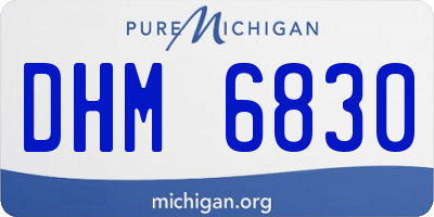 MI license plate DHM6830