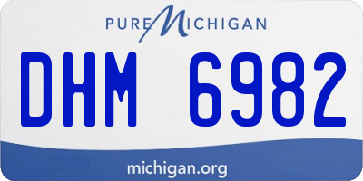 MI license plate DHM6982