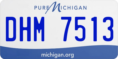 MI license plate DHM7513