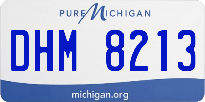 MI license plate DHM8213