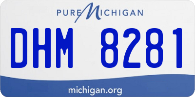 MI license plate DHM8281