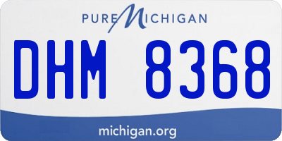 MI license plate DHM8368