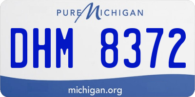MI license plate DHM8372