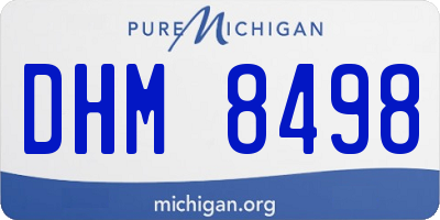 MI license plate DHM8498