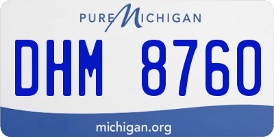 MI license plate DHM8760